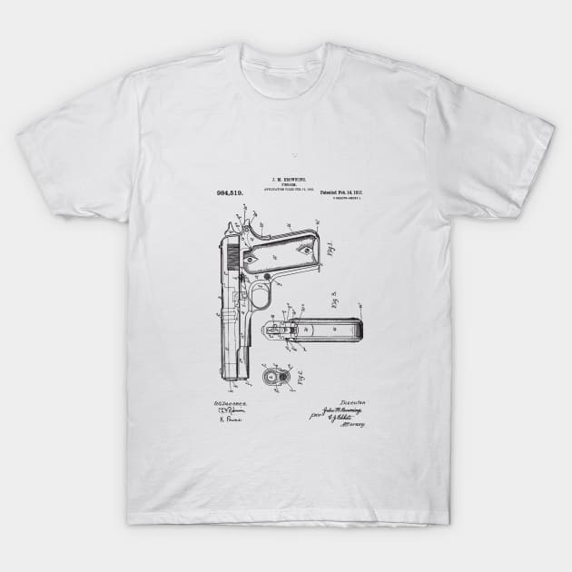 Colt 1911 Patent T-Shirt by Skush™